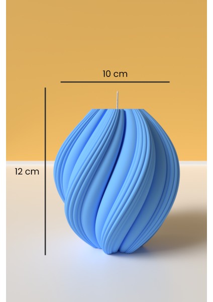 Büyük Boy Spiral Mum Silikon Kalıp - Mum Yapım Malzemeleri 12 cm modelleri