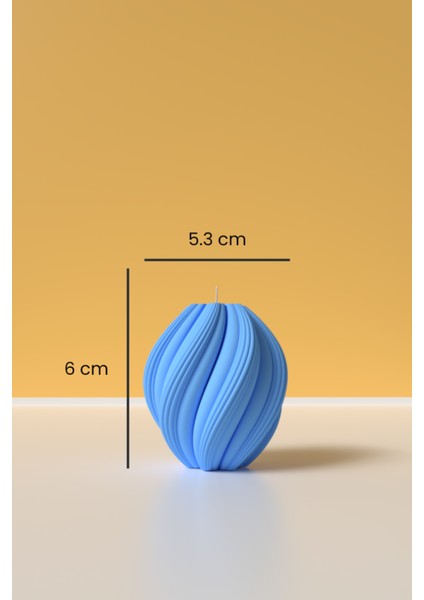 Küçük Spiral Mum Silikon Kalıp - Mum Yapım Malzemeleri 6 cm modelleri