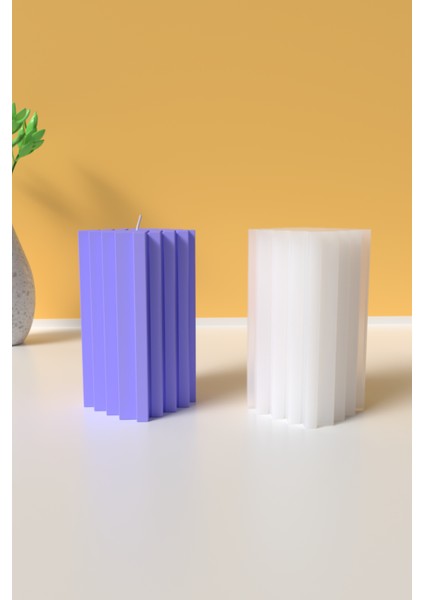 Büyük Desenli Block Mum Silikon Kalıp - Mum Yapım Malzemeleri