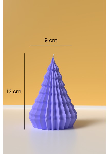 Dekoratif Yılbaşı Ağacı Mum Silikon Kalıp - Mum Yapım Malzemeleri - 13CM
