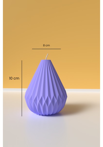 Dekoratif Desenli Armut Mum Silikon Kalıp - Mum Yapım Malzemeleri - 10CM modelleri