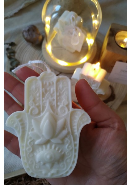 Fatmanın Eli Kokulu Mum - Hamsa Kokulu Vegan Soya Wax Mumu fırsatları