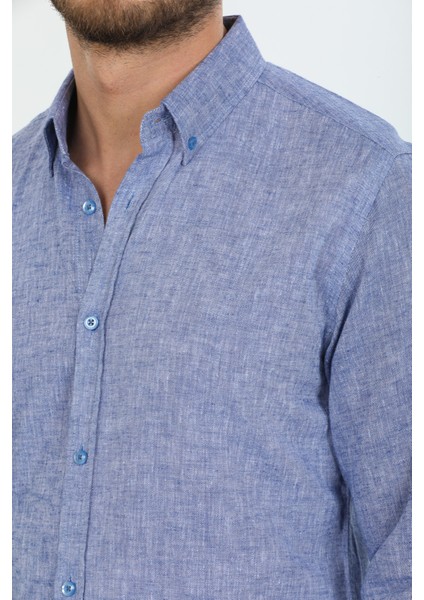Regular Fit Denim Keten Gömlek modelleri