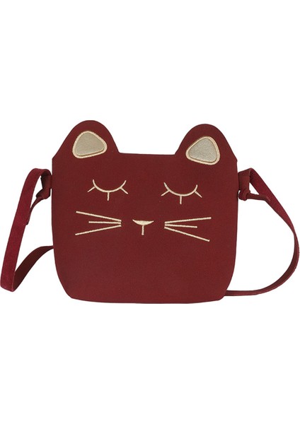 Kadın Kedi Motifli Crossbody Çanta - Kırmızı (Yurt Dışından)