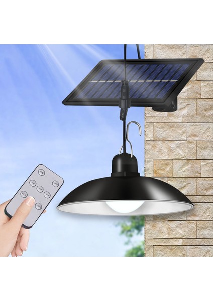 Uzaktan Kumandalı Güneş Enerjili Su Geçirmez LED Parlak Retro Lamba 2 Ampul