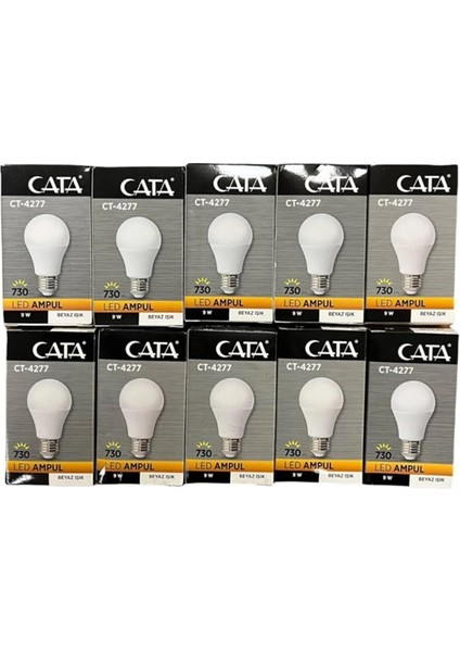 9 W Beyaz LED Ampul - ( 10 Lu Paket ) modelleri