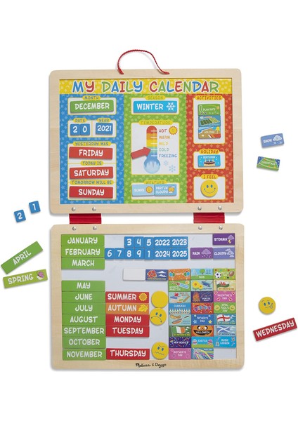 Melissa & Doug Ilk Günlük Manyetik Takvimim, Gelişimsel Oyuncak, Mıknatıslı Aktiviteler, 3+, Erkek Veya Kız Çocuğa Hediye