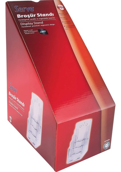 Serve SV-8250 Serve Broşür Standı, 4 Katlı