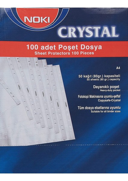 4830CR Cristal Poşet Dosya, 100 Adet