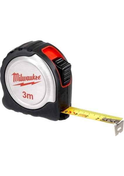 T4932451637 Ağır Hizmet Tipi Inox Gövdeli Şerit Metre, 3 M