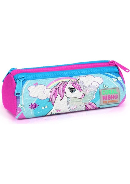 Kids Açık Mavi Üç Bölmeli Kalem Çantası 22011