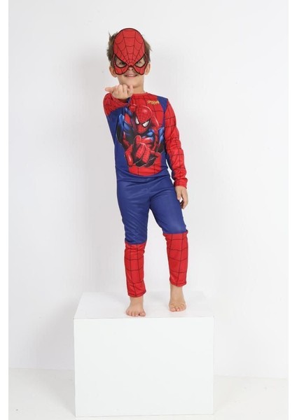 Spiderman Maskeli Kostüm