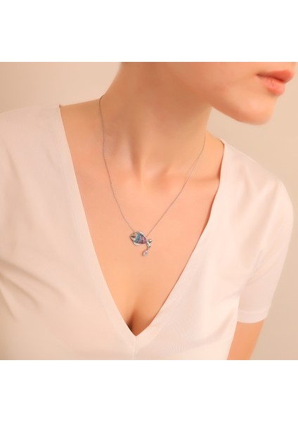 925 Ayar Gümüş Balık Kolye modelleri