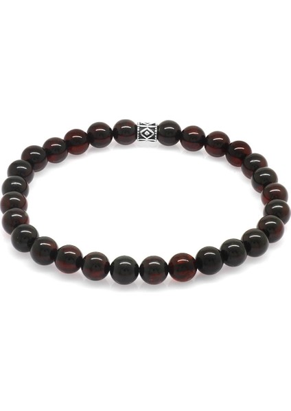 Küre Kesim Kırmızı Doğal Damla Kehribar Bileklik modelleri