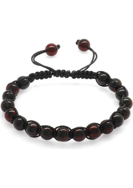 Makrome Örgülü Küre Kesim Kırmızı Doğal Damla Kehribar Bileklik modelleri