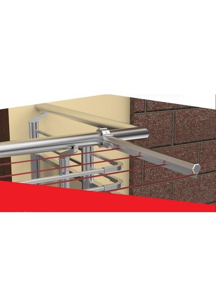 Sabit Alüminyum Balkon Çamaşır Kurutmal Askılığı modelleri