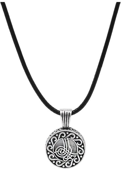 Kişiye Özel Isim Yazılı Üzeri Tuğra Temalı 925 Ayar Gümüş Cevşen Kolye modelleri