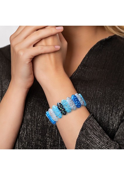 El İşçiliği Murano Cam Sanatı Çakra Kadın Bileklik fiyatları