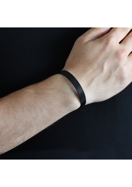 Uzunluk Ayarlı Siyah Renk Çelik Erkek Hasır Bileklik fiyatları