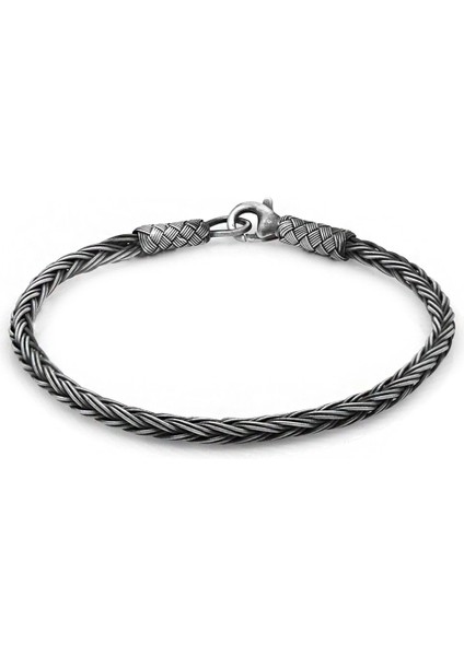 El Işçiliği Thick Foxtail Tasarım 1000 Ayar Gümüş Kazaz Erkek Bileklik fiyatları