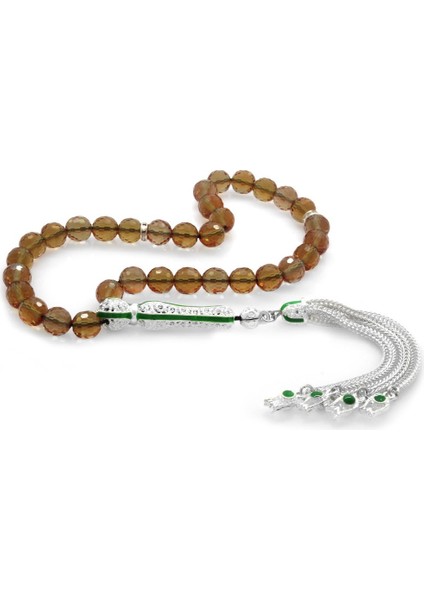 Alpaka Püsküllü Yeşil Mineli Küre Kesim Sultanit Tesbih fiyatları