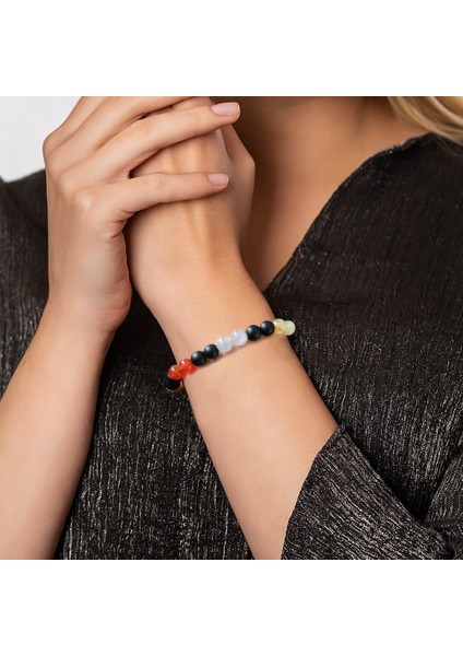 Küre Kesim Çoklu Doğaltaş Kombinli Kadın Başarı Bilekliği fiyatları