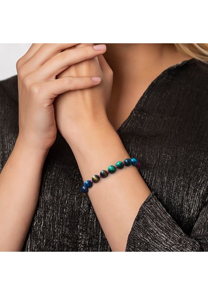 Kırmızı Makrome Örgülü Küre Kesim Çoklu Kaplangözü Doğaltaş Kombinli Kadın Enerji Bilekliği modelleri