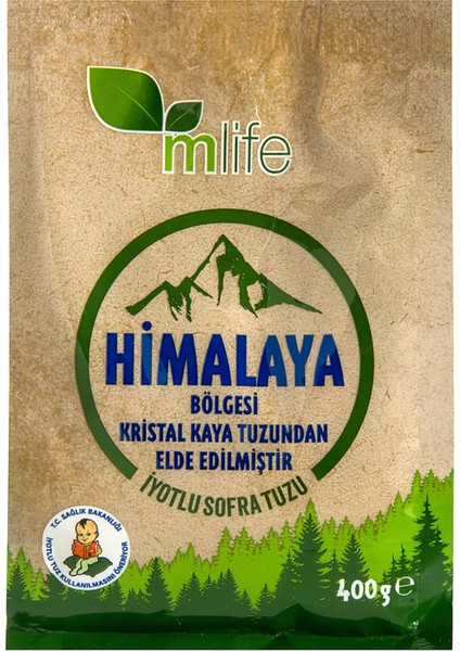 Himalaya Bölgesi Iyotlu Sofra Tuzu 400 G