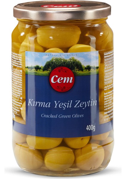 Kırma Yeşil Zeytin 400 G 121-140 Ad/kg