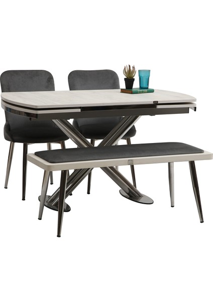 Perla 2 Sandalyeli Benchli Mutfak Masa Takımı fırsatları