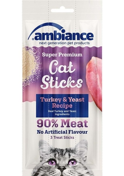 3Lü Hindili Kedi Ödül Çubuğu