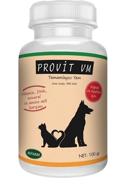 Provit Vm Kedi ve Köpek Tamamlayıcı Yem 100GR