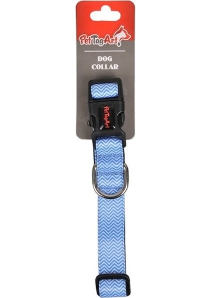 Desenli Köpek Boyun Tasması L Boy 40-65 cm Mavi fiyatları