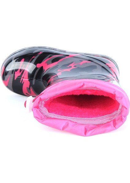 PF-580 Syh-Fuşya Kürklü Kız Çocuk Çizme Bot Ayakkabı modelleri