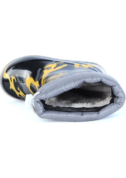 PF-580 Syh-Sarı Kürklü Erkek Çocuk Çizme Bot Ayakkabı modelleri