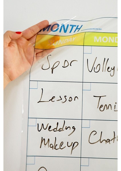 İngilizce Aylık Planı Akıllı Kağıt( Silgili Kalem Hediye) modelleri