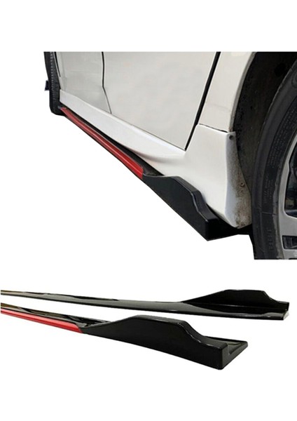 Fiat / Tofaş Şahin Flaplı Kırmızı Şeritli Yan Marşpiyel Eki Piano Black