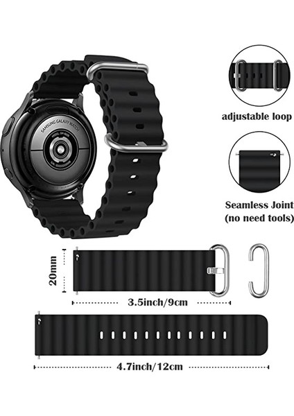 Amazfit Pace 1-2 Gtr Gtr 2 2e Lite 47MM Kordon Ocean Silikon Kordon 22MM modelleri