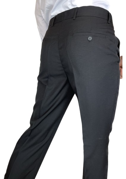 Erkek Siyah Klasik Kumaş Pantolon fırsatları