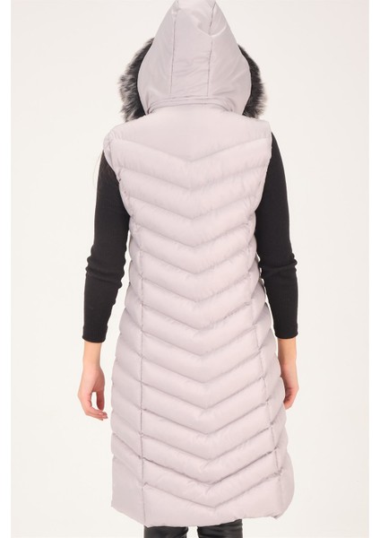 Z6684 Dewberry Bayan Yelek-Düz Gri fiyatları