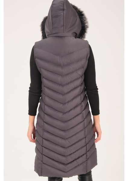 Z6684 Dewberry Bayan Yelek-Açık Antrasit fiyatları