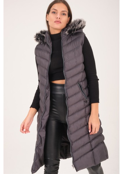 Z6684 Dewberry Bayan Yelek-Açık Antrasit modelleri