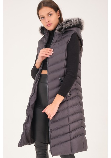 Z6684 Dewberry Bayan Yelek-Açık Antrasit fırsatları