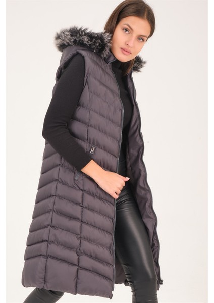 Z6684 Dewberry Bayan Yelek-Açık Antrasit indirimleri