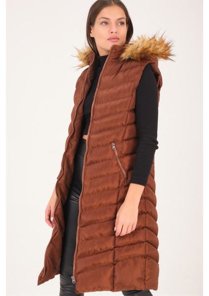 Z6684 Dewberry Bayan Yelek-Açık Kahve indirimleri