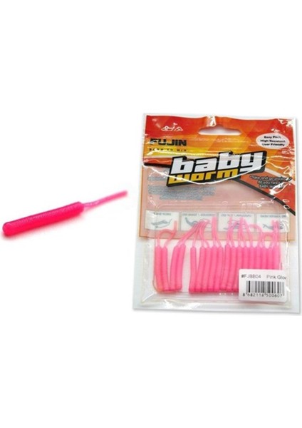 Baby Worm Kokulu 5.2 cm Lrf Sahte Silikon Yem (3 Adet Kanca Hediye)