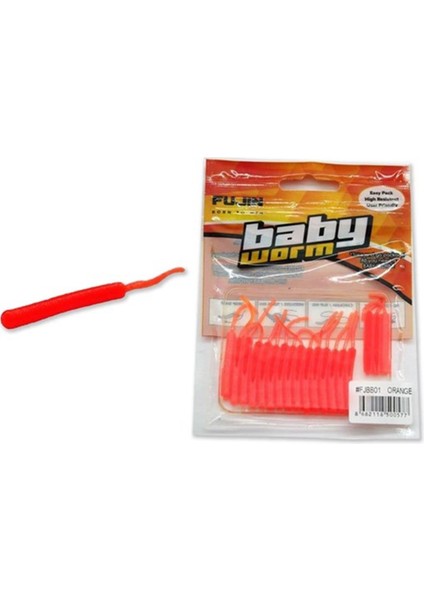 Baby Worm Kokulu 5.2 cm Lrf Sahte Silikon Yem (3 Adet Kanca Hediye)