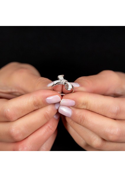 Sedef Taşlı Kurdela Tasarım 925 Ayar Gümüş Kadın Yüzük fiyatları