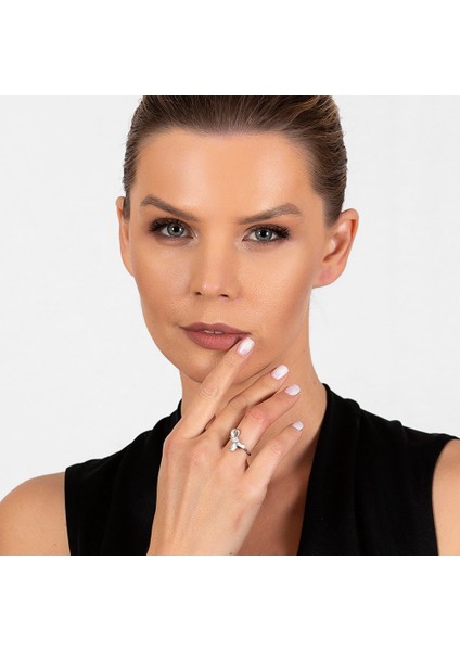 Sedef Taşlı Kurdela Tasarım 925 Ayar Gümüş Kadın Yüzük modelleri