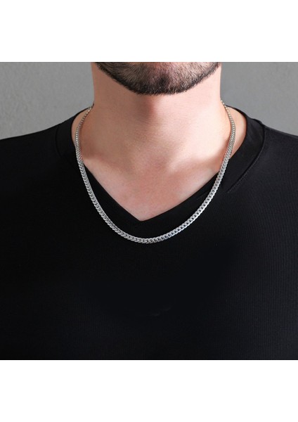 Silver Renk Çelik Erkek Press Snake Zincir fiyatları